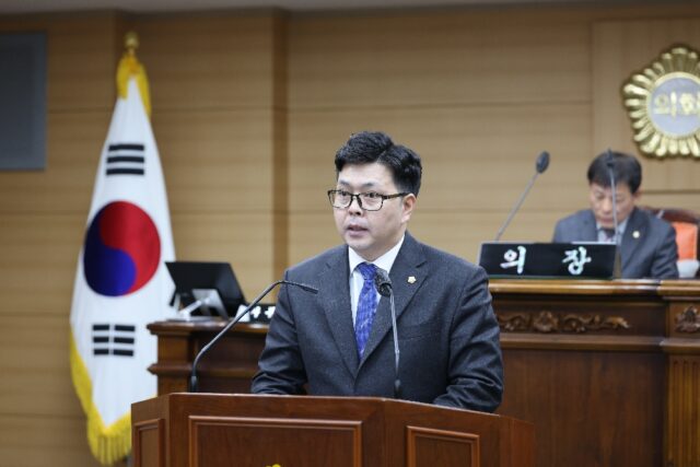 제299회 임시회 부여군의회 노승호 의원 5분 발언 장면(사진=부여군의회)