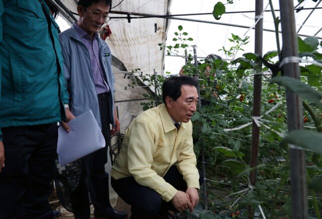 박수현 충남도지사 호우 피해 부여 현장