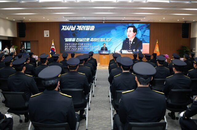 신임 소방공무원 임용식 장면(사진=충청남도)