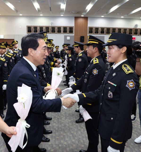 신임 소방공무원 임용식 장면(사진=충청남도)