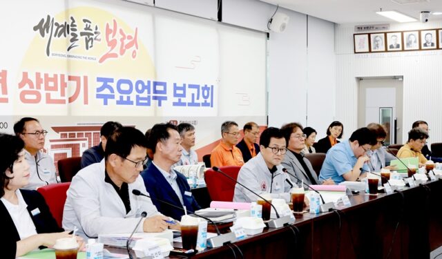 보령시 주요업무 보고회의 장면(사진=보령시)