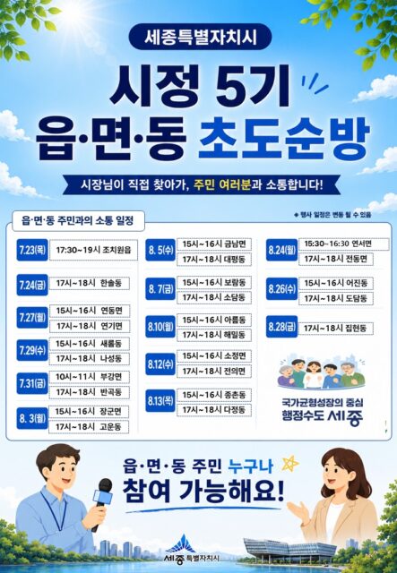 세종 시정5기 읍면동 순방 포스터(제공=세종시)