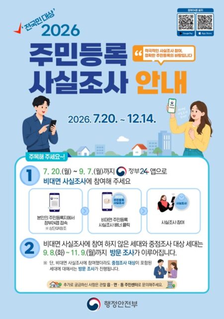 2026 주민등록 사실조사 안내 포스터(사진=계룡시)